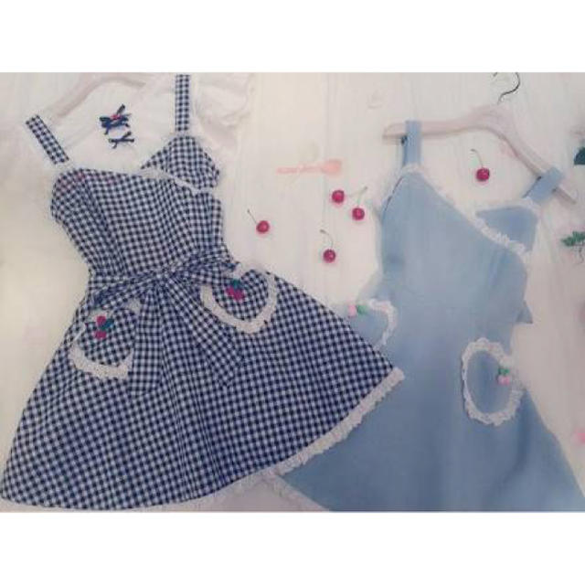 新品♡Swankiss スワンキス ギンガムチェックチェリーワンピース♡