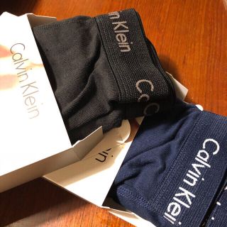 カルバンクライン(Calvin Klein)のtai様 新品2枚 ck ボタン フライボクサー ブラック&ネイビー(ボクサーパンツ)