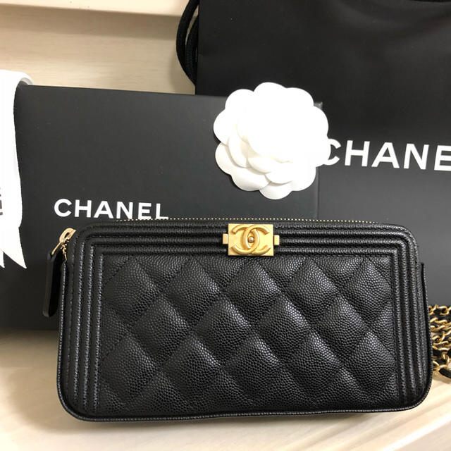 輝く高品質な CHANEL - A CHANEL ボーイシャネル チェーン ウォレット