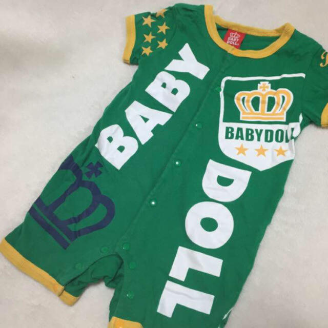 BABYDOLL(ベビードール)のBABY DOLL   ロンパース (80) グリーン  ベビードール キッズ/ベビー/マタニティのベビー服(~85cm)(ロンパース)の商品写真