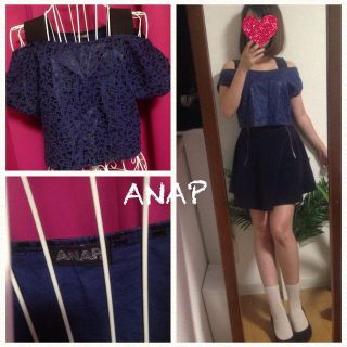 アナップ(ANAP)の送込✨ANAPショート丈トップス (Tシャツ(半袖/袖なし))