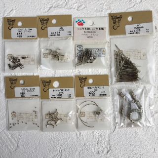 キワセイサクジョ(貴和製作所)の真鍮パーツシルバーカラー♡  8袋 1300円相当(各種パーツ)