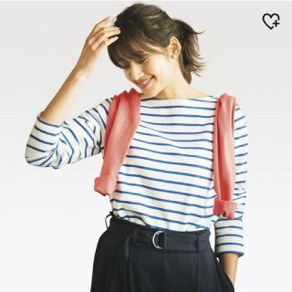 ユニクロ(UNIQLO)のユニクロ ボーダーボートネック2018(カットソー(長袖/七分))