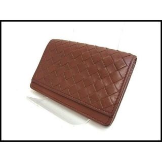 ボッテガヴェネタ(Bottega Veneta)のボッテガヴェネタ イントレ カーフ カードケース 名刺入れ 茶(名刺入れ/定期入れ)