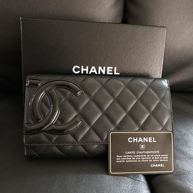 CHANEL(シャネル)のちょんさま専用☆シャネル CHANEL カンボン 二つ折り長財布 Wホック 新品 レディースのファッション小物(財布)の商品写真