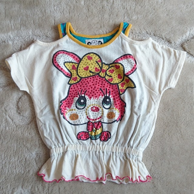 GrandGround(グラグラ)のグラグラ  肩出しTシャツ キッズ/ベビー/マタニティのキッズ服女の子用(90cm~)(Tシャツ/カットソー)の商品写真