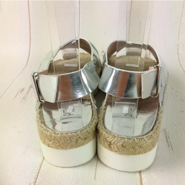 pimientos 厚底サンダル シルバー 23.5cm 4004371501