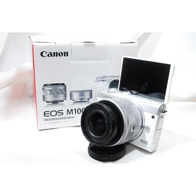 ♡WiFi＆自撮り＆大人気♡Canon EOS M100 レンズキットホワイト