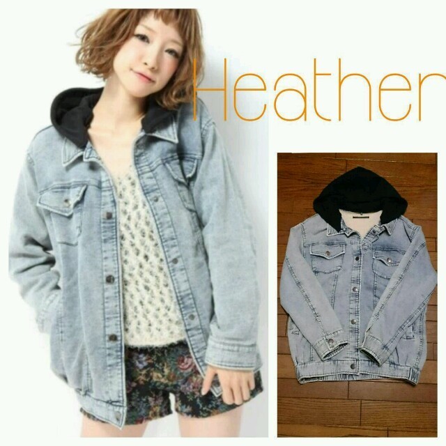 heather(ヘザー)のフード付きGジャン レディースのジャケット/アウター(Gジャン/デニムジャケット)の商品写真