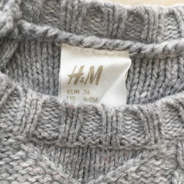 H&M(エイチアンドエム)のH&Mニットワンピース♡ キッズ/ベビー/マタニティのベビー服(~85cm)(ワンピース)の商品写真