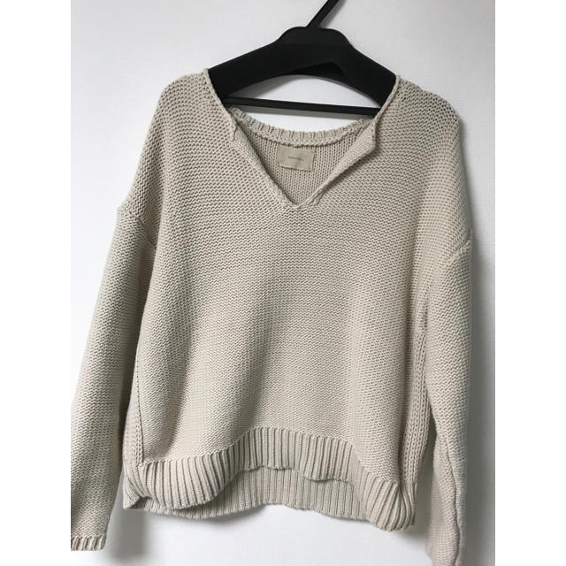 todayful keyneck Rib  knit  アイボリー