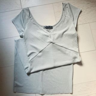 ザラ(ZARA)のZARAザラワンピース水色グレー(ひざ丈ワンピース)