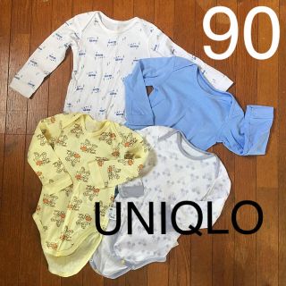 ユニクロ(UNIQLO)のUNIQLOベビー肌着４点セット／サイズ90(下着)