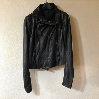 リックオウエンス(Rick Owens)の美品 Rick Owens レザージャケット ライダースジャケット(ライダースジャケット)