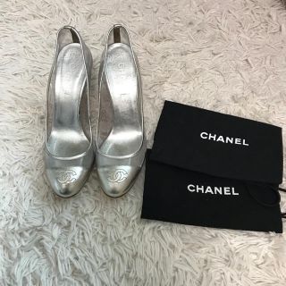 シャネル(CHANEL)のシャネル chanel 希少完売シルバーパンプス(ハイヒール/パンプス)