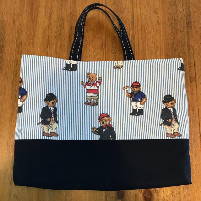 POLO RALPH LAUREN(ポロラルフローレン)のみんみんみん様専用 ポロベアレッスンバッグ ハンドメイドのキッズ/ベビー(バッグ/レッスンバッグ)の商品写真