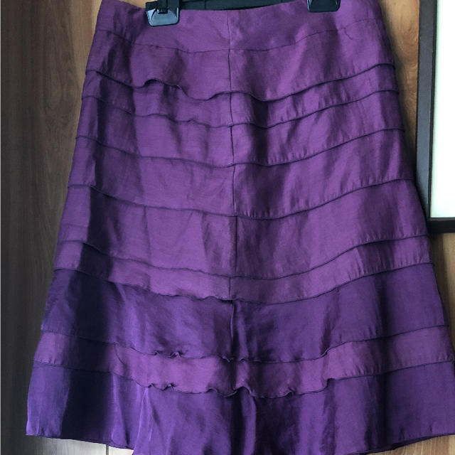 LOUNIE(ルーニィ)のパープルティアードスカートブラウス2点専用です レディースのスカート(ひざ丈スカート)の商品写真