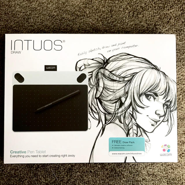 Wacom(ワコム)のwacom ペンタブ INTUOS draw スマホ/家電/カメラのPC/タブレット(PC周辺機器)の商品写真