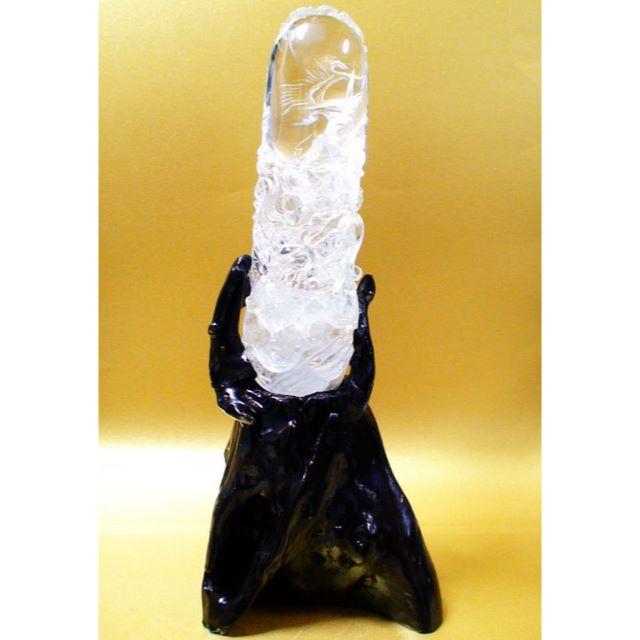 龍 手彫り開運風水龍 天然水晶柱（鎮海神柱） 一点もの 新品原石鉱石 FT120