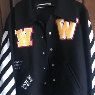 オフホワイト(OFF-WHITE)のOFF WHITE オフホワイト16AW Varsity Jacket (スタジャン)