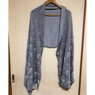 バラク(Barak)の美品☆barak☆スカルストール／grey(ストール/パシュミナ)