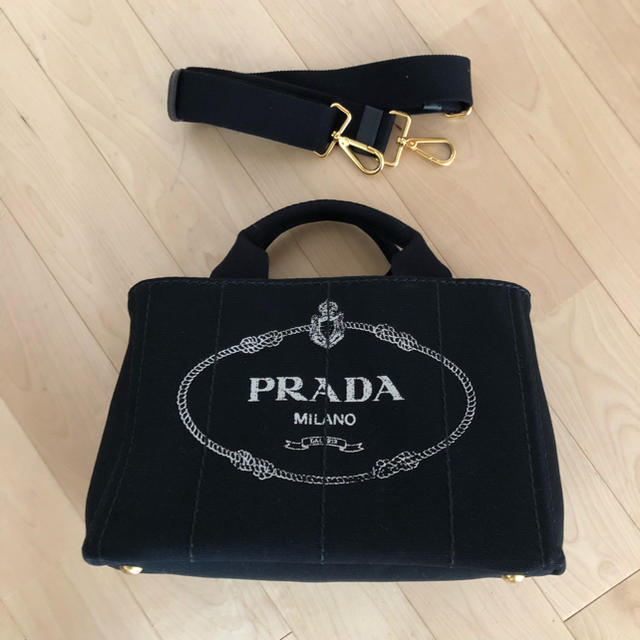 PRADA - プラダ カナパ ブラック Sサイズ トートバッグ ハンドバッグ ショルダーの通販 by ANRI｜プラダならラクマ