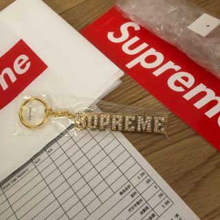 シュプリーム(Supreme)の付属品完備 supreme block logo keychain gold(キーホルダー)