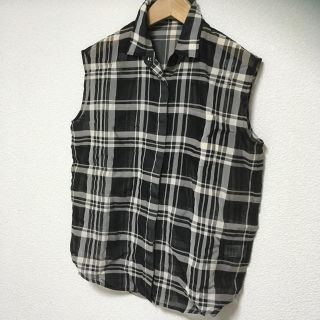 マウジー(moussy)のmoussyチェックノースリーブシャツ(シャツ/ブラウス(半袖/袖なし))