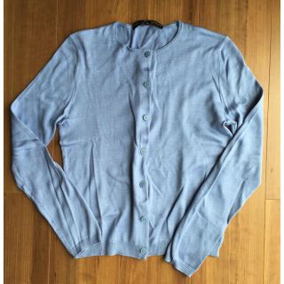 ラルフローレン(Ralph Lauren)のラルフローレン シルクカーディガン 水色 M(カーディガン)