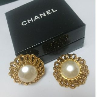 シャネル(CHANEL)のCHANEL シャネル イヤリング   ピアス ヴィンテージ フェイクパール(イヤリング)