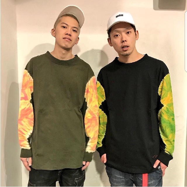 美品】LEFLAH 袖タイダイ ロンT XXL- 美品】LEFLAH 袖タイダイ ロンT XXL-