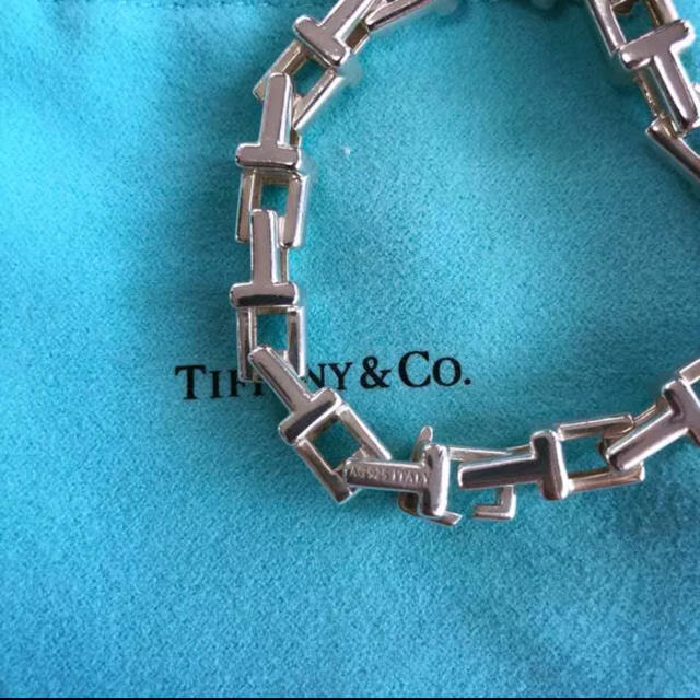 Tiffany&co ティファニーTナローTチェーンブレスレット シルバー正規品