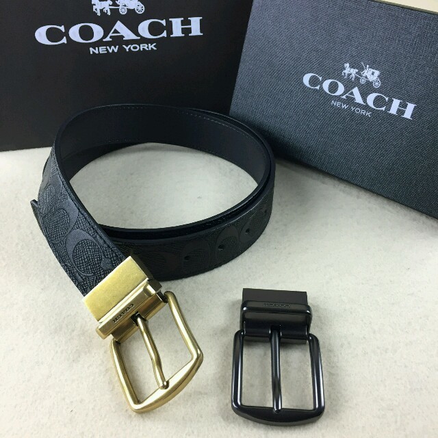 COACH(コーチ)の完売レア品!COACH/コーチ☆ベルトバッグル2つ☆箱付きF55157 メンズのファッション小物(ベルト)の商品写真