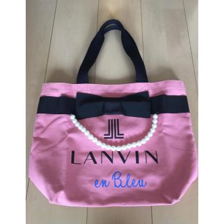 ランバンオンブルー(LANVIN en Bleu)の週末限定お値下げ！ランバンオンブルー♡トートバッグ ピンク リボン(トートバッグ)