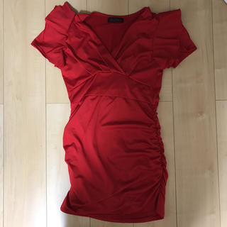 赤 ミニタイトドレス(ナイトドレス)