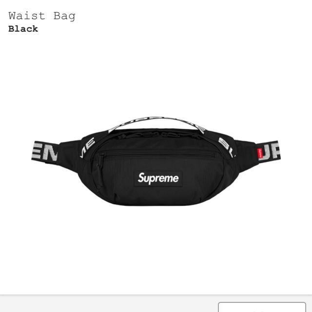 【極美品】Supreme 18ss ウエストバッグ 黒