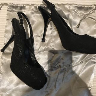 ジュゼッペザノッティ(GIUZEPPE ZANOTTI)のジュゼッペザノッティ♡美品38ラメブラック(ハイヒール/パンプス)