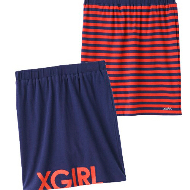 X-girl(エックスガール)の【新品】X-girl REVERSIBLE TIGHT SKIRT レディースのスカート(ミニスカート)の商品写真