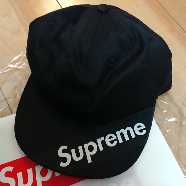 カラーブラックSupreme visor label 6-panel black シュプリーム