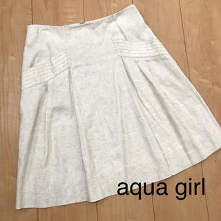 アクアガール(aquagirl)のアクアガール ベージュのスカート S(ひざ丈スカート)