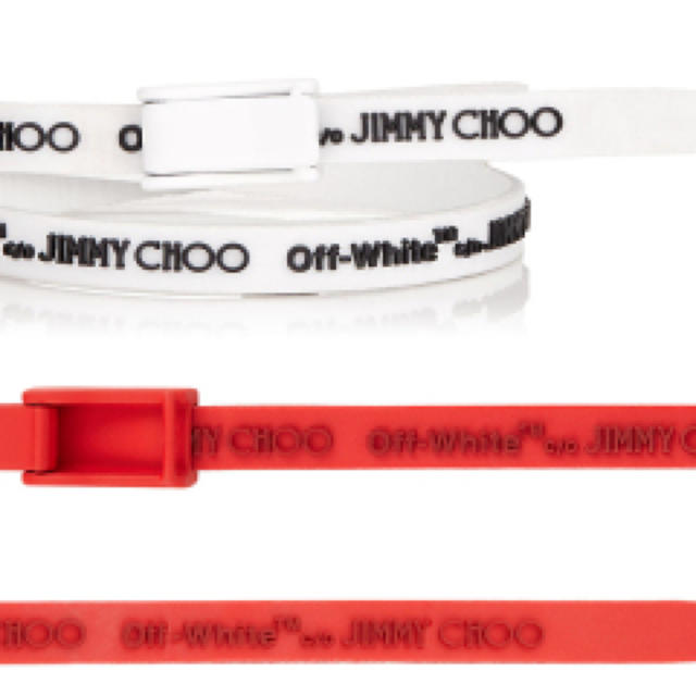 off-white × JimmyChoo ブレスレット RED White - ブレスレット