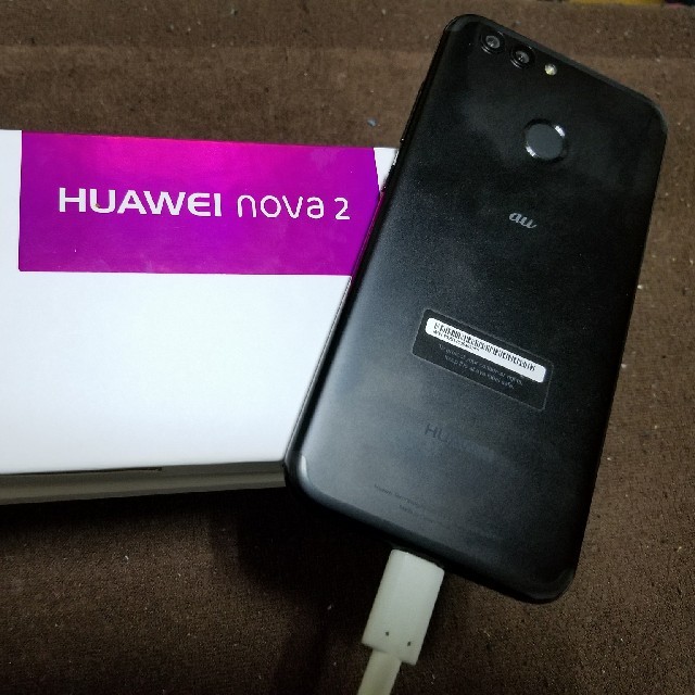 au(エーユー)のau HUAWEI nova 2 HWV31 ブラック スマホ/家電/カメラのスマートフォン/携帯電話(スマートフォン本体)の商品写真