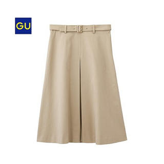 ジーユー(GU)のGU ベルト付フレアスカートset(ひざ丈スカート)