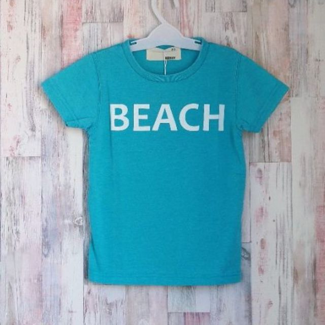 ShISKY(シスキー)の新品 ★SHISKY プリント 半袖Ｔシャツ ブルー　BEACH★120cm キッズ/ベビー/マタニティのキッズ服男の子用(90cm~)(Tシャツ/カットソー)の商品写真