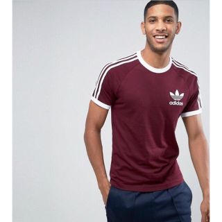 アディダス(adidas)の新品 バーガンディ Mサイズ adidas カリフォルニアTシャツ ユニセックス(Tシャツ/カットソー(半袖/袖なし))