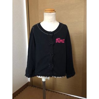 ロニィ(RONI)のRONI おしゃれなカーディガン SM 黒　110〜120(カーディガン)