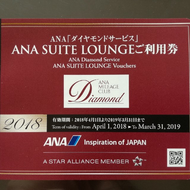 ANA　ラウンジ利用券　2枚 チケットの施設利用券(その他)の商品写真