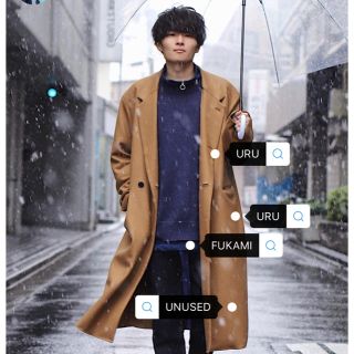 アンユーズド(UNUSED)のURU  17AW チェスターコート Camel サイズ1(チェスターコート)