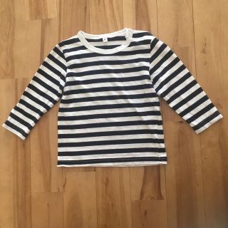 ムジルシリョウヒン(MUJI (無印良品))の無印良品 キッズ ボーダー長袖Tシャツ 90㎝(Tシャツ/カットソー)