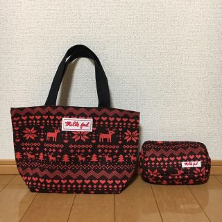 ミルクフェド(MILKFED.)の新品 milk fed バッグ＆ポーチ リバーシブル(ポーチ)